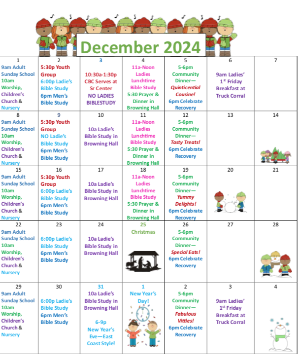 Calendar of Events