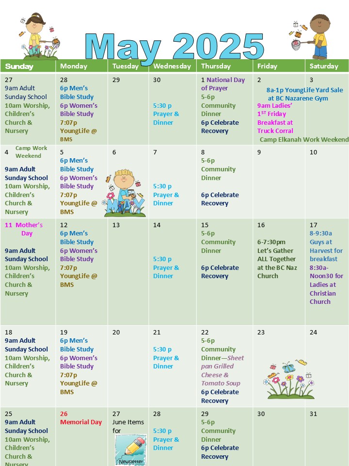 Calendar of Events