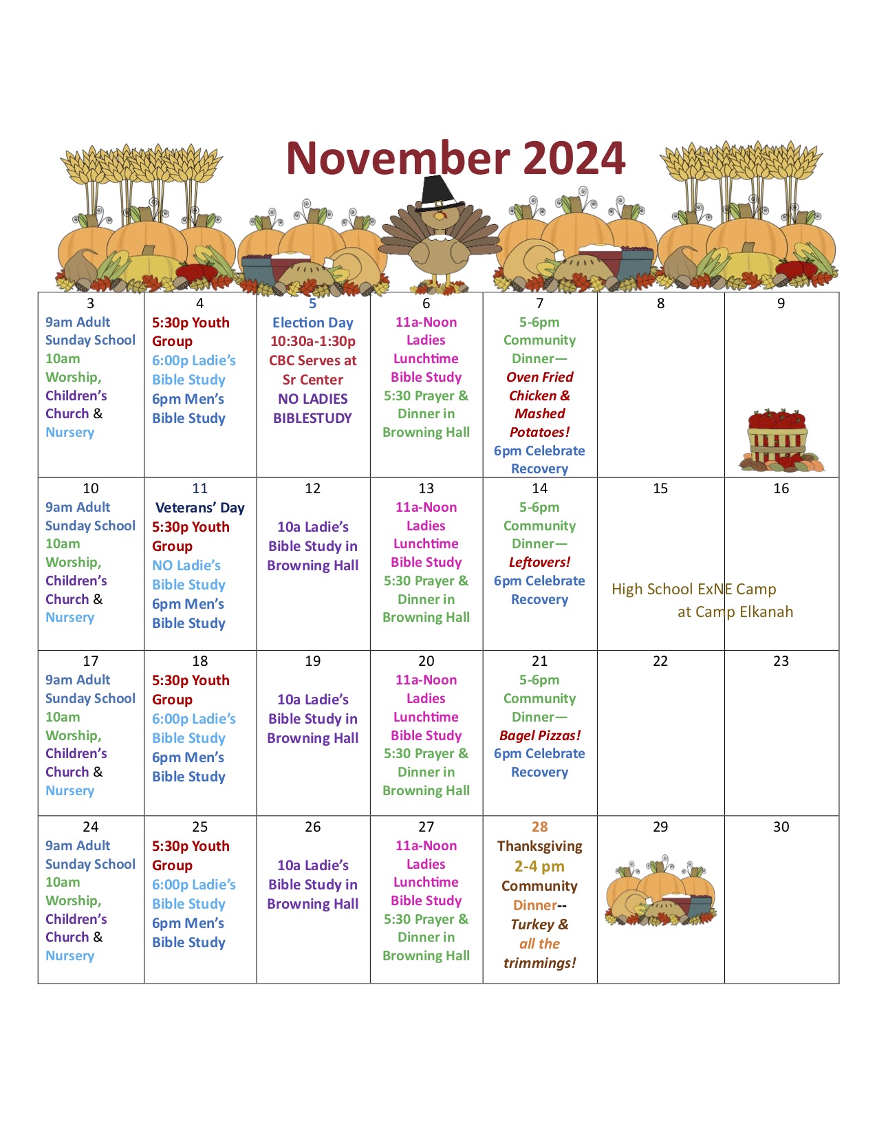 Calendar of Events