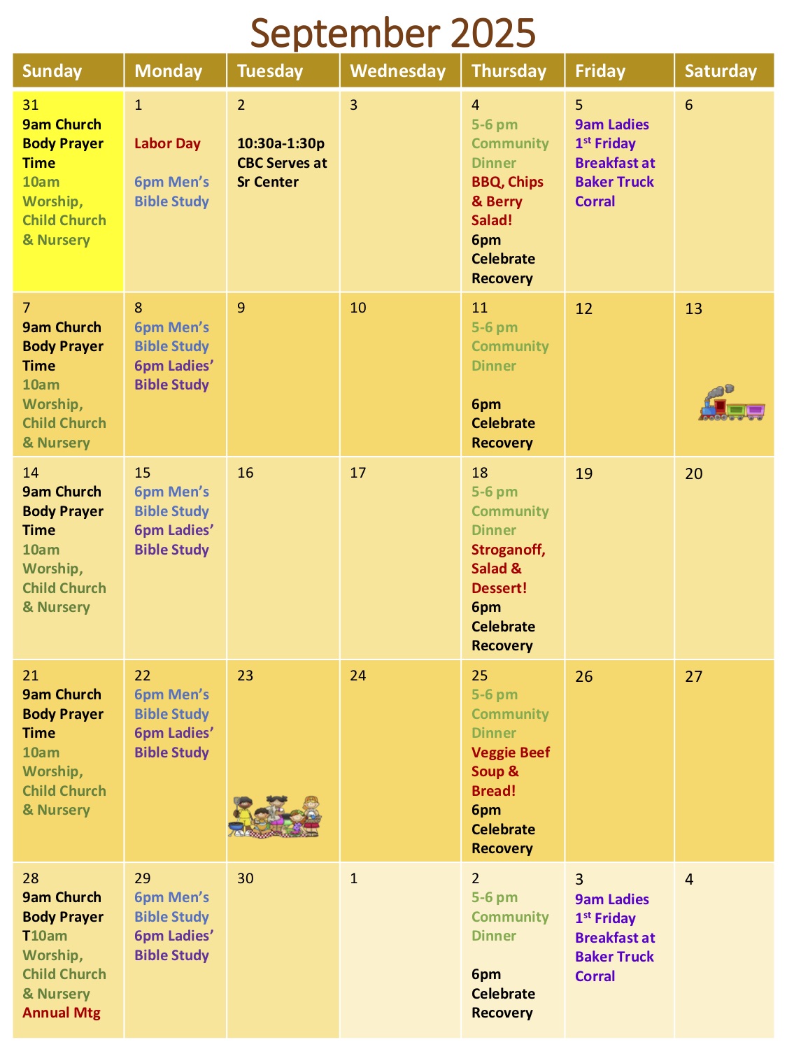 Calendar of Events